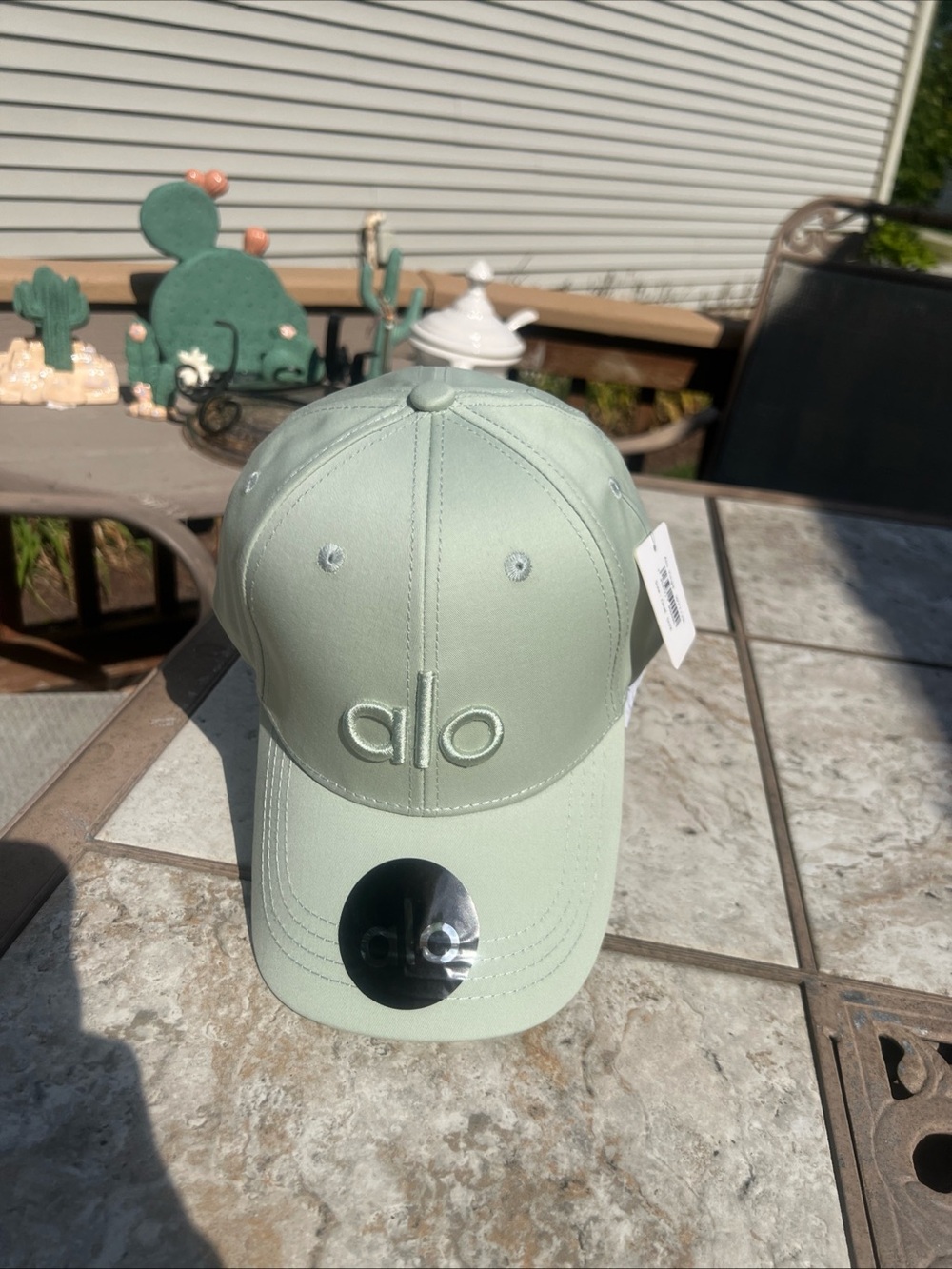 NWT Alo Sage Light Green Logo Baseball Cap Hat, One Size Adjustable